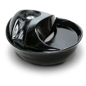  Smart Cat 6022 Rain Drop Drinking Fountain   Black Ceramic 