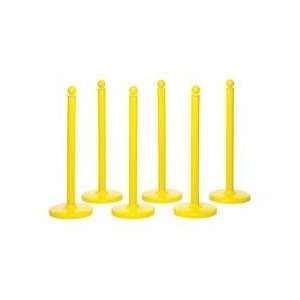 Barrier Stanchion,yellow,2.5,pk 6   MR. CHAIN  Industrial 