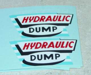 Marx Hydraulic Dump Truck Style Stickers MX 026  