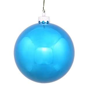  8 Turquoise Shiny Ball ORNAMENT UV Shatterproof