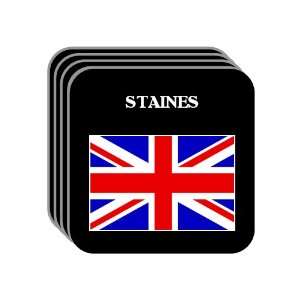  UK, England   STAINES Set of 4 Mini Mousepad Coasters 