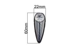 Clear/Carbon Mini Bullet LED Turn Signals Universal Motorcycle Blinker 