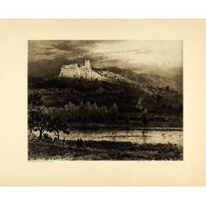  1905 Photogravure St. Francis Assisi Church Landscape Italy 