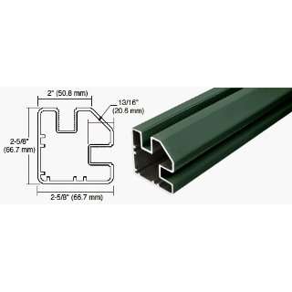  CRL Forest Green 2 x 2 5/8 Square 90 Degree Post   20 ft 