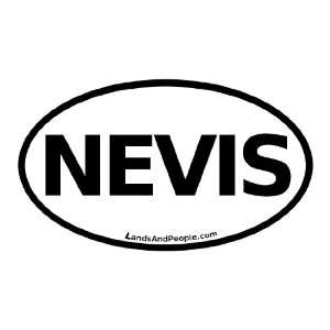  St. Kitts and Nevis Black on White Car Bumper Sticker 