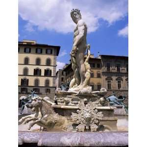 Neptune Statue, Piazza Della Signoria, Florence, Tuscany, Italy 