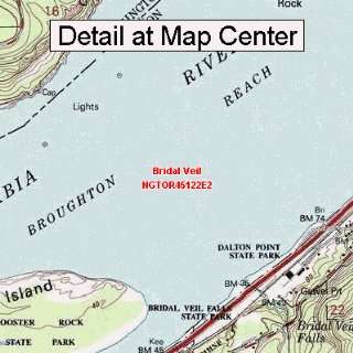  USGS Topographic Quadrangle Map   Bridal Veil, Oregon 