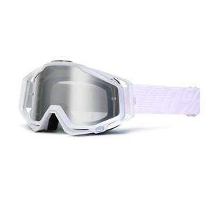  100% Racecraft Goggles   White/Mirror Automotive