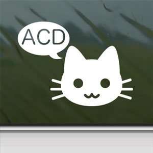 JDM ACD Cat Drift 240SX Cefiro KE70 S13 White Sticker 
