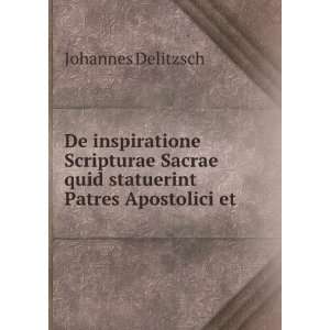   quid statuerint Patres Apostolici et . Johannes Delitzsch Books