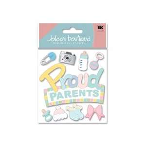   Boutique Themed Ornate Stickers Proud Parents Word