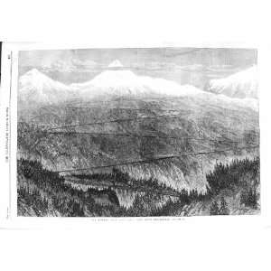  1866 Railway Mont Cenis View Lanslebourg Mountains
