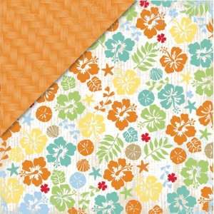 Spring Break Floral/Orange Basket Boardwalk Collection Paper (Little 