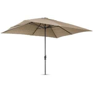  8x10 Rectangular Umbrella Khaki Patio, Lawn & Garden