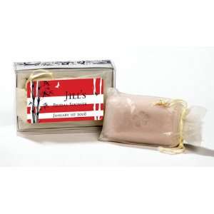 Wedding Favors Red Bamboo Design Asian Theme Personalized Fresh Linen 