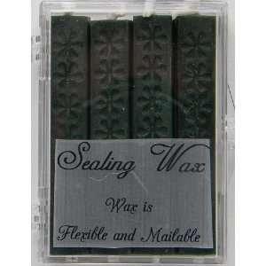   Green Flexible Sealing Wax (with wick)   4 Sticks