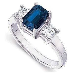 ct Fine Ceylon Blue Sapphire & 0.50 ct Diamond Engagement Ring 
