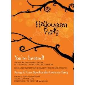  Tree Web Halloween Invitations