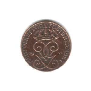  1911 Sweden Ore Coin KM#777.2 
