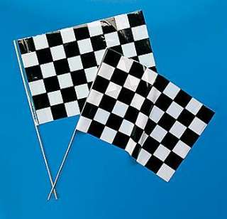   FLAGS Racing Race Car Black White One Dozen 780984363413  