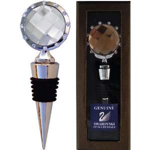  Clear Crystal Bottle Stopper with Swarovski Crystals 