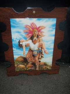 AZTEC WARRIOR CUSTOM LACQUERED WOOD FRAME  