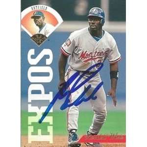  Rondell White Signed Montreal Expos 1995 Leaf Card Sports 