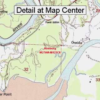  USGS Topographic Quadrangle Map   Rosburg, Washington 