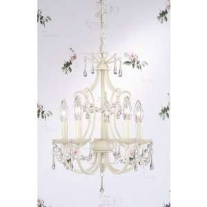  Chella 5 Light Chandelier Finish Frosted Argent White 
