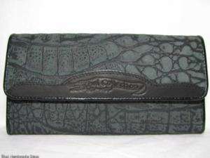 Cow Leather CROCODILE Print Woman s Bifold Wallet New  