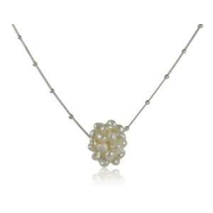  Elegant 925 Sterling Silver Handmade Cream Pearl Cluster 