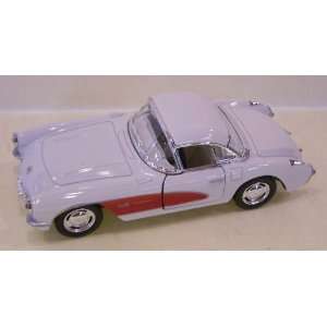   34 Scale Diecast 1957 Chevrolet Corvette in Color White Toys & Games