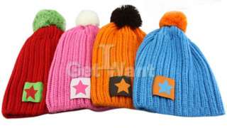 Lovely Cute Baby Child Boys Girls Unisex Winter Knit Wool Hat Cap 