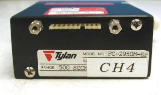 Tylan 2900 Series Mass Flow Controller FC 2950M EP CH4 500 SCCM  
