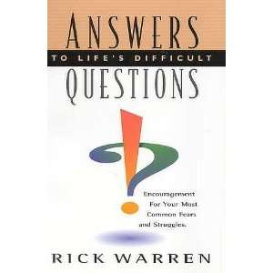   Answers to Lifes Difficult Questions [Paperback] Rick Warren Books
