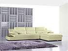 Modern leather sectional sofa chaise