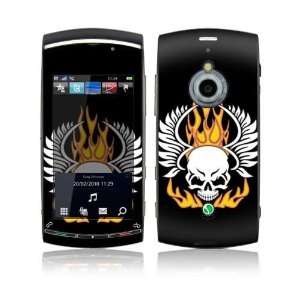  Sony Ericsson Vivaz Pro Skin Decal Sticker   Flame Skull 