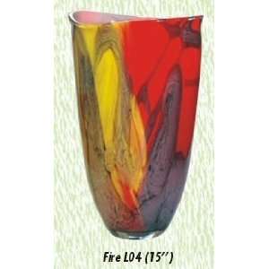  Fire Vase Hand Blown Modern Glass Vase