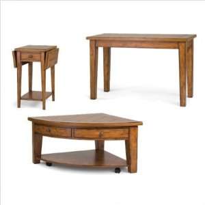   14 Mackenzie Pie Shaped Cocktail Table Set with Drop Leaf Accent Table