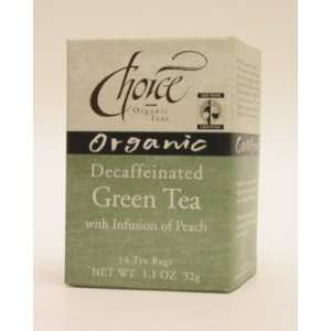 Choice Organic   Organic Tea   Decaf Green + Peach, 6 Units / 16 bag 