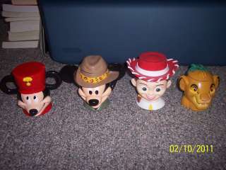 Disney On Ice Mug/Cup Mickey Mouse, The Lion King Simba, Jesse Toy 