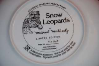 Michael Matherly Ltd Ed Plate Snow Leopard  