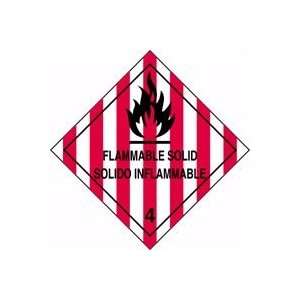  Standard DOT Labels FLAMMABLE SOLID / SOLIDO INFLAMMABLE 