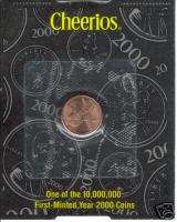CHEERIOS 2000 Millennium Penny/Cent  
