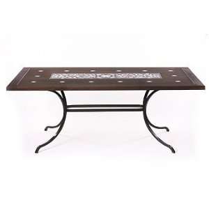  Sophia Brown Outdoor Dining Table   Frontgate, Patio 