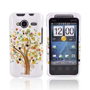  BROWN TREE WHITE Hard Case Cover For HTC EVO Shift 4G 