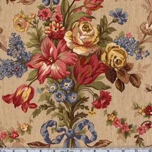  45 Wide Back Home Again Large Floral Tan Fabric By The 