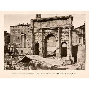  1905 Halftone Print Arch Septimius Severus Rome Italy 