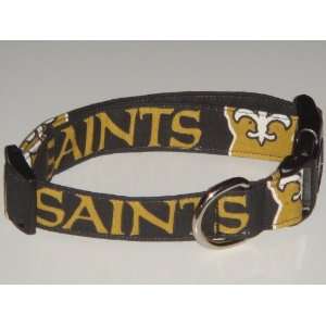  NFL New Orleans Saints Football Dog Collar Gold Black 