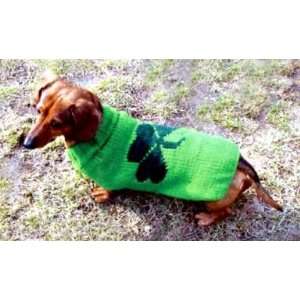 Shamrock Irish Handmade Dog Sweater Size XXS  Kitchen 
